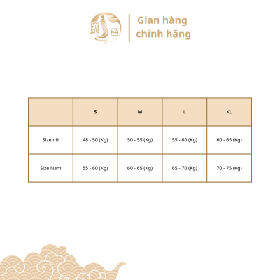 Bảng Size áo dài Nhã