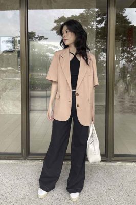 Áo yếm mặc với blazer