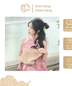 Áo yếm cách tân cổ yếm hồng